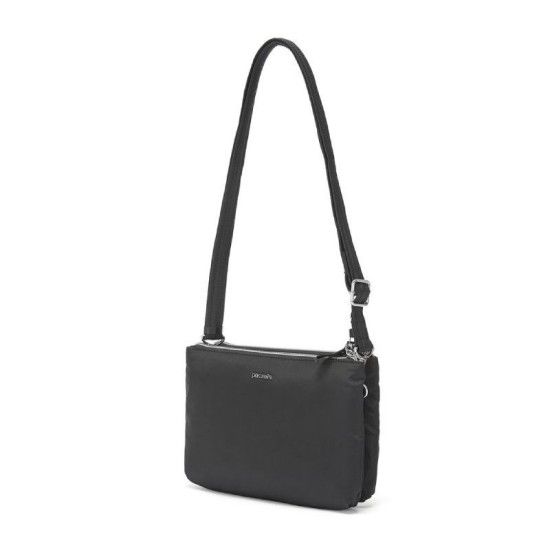 Сумка жіноча Stylesafe double zip crossbody, 5 ступенів захисту, колір чорний - 20630100 20630100 фото