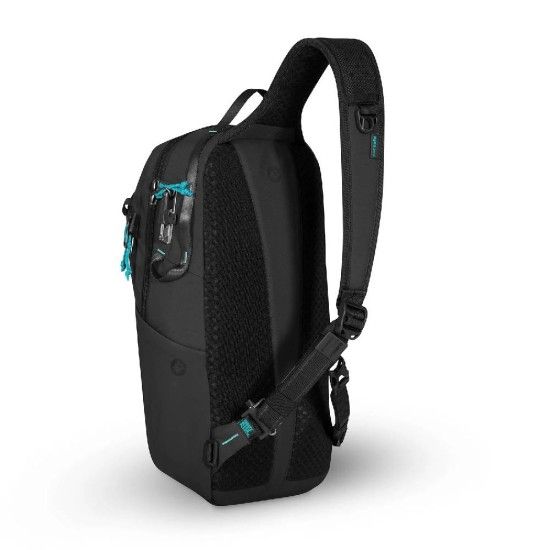 Сумка через плече антизлодій Pacsafe Eco 12L Sling Pack, 5 ступенів захисту, колір чорний - 41103138 41103138 фото