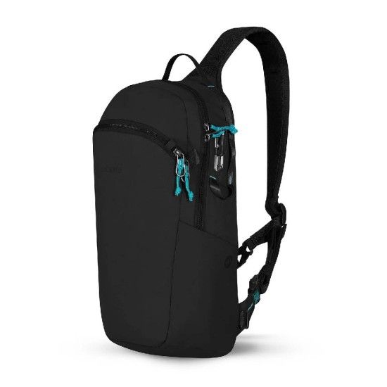 Сумка через плече антизлодій Pacsafe Eco 12L Sling Pack, 5 ступенів захисту, колір чорний - 41103138 41103138 фото